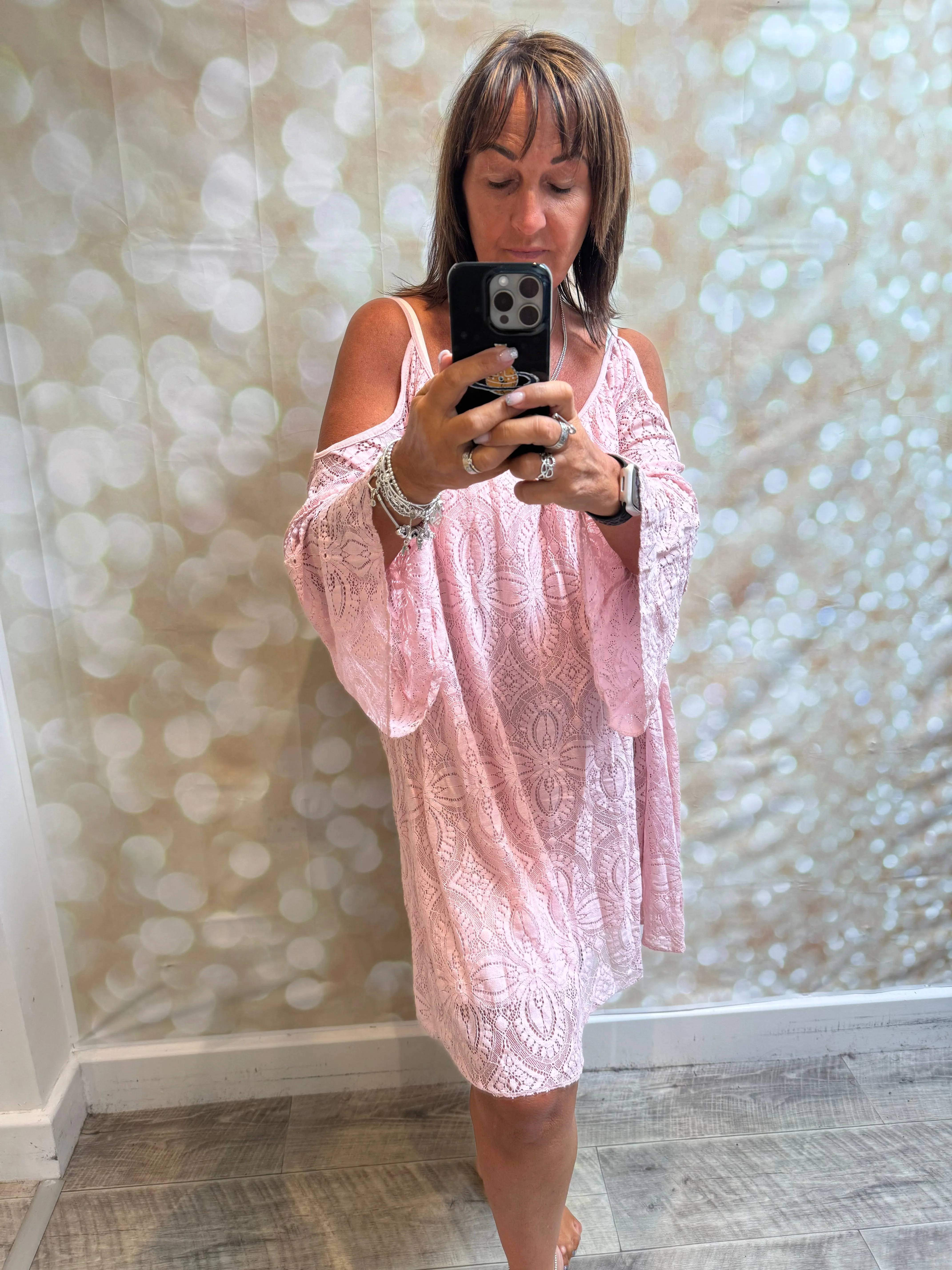 Lace Cold Shoulder Dress