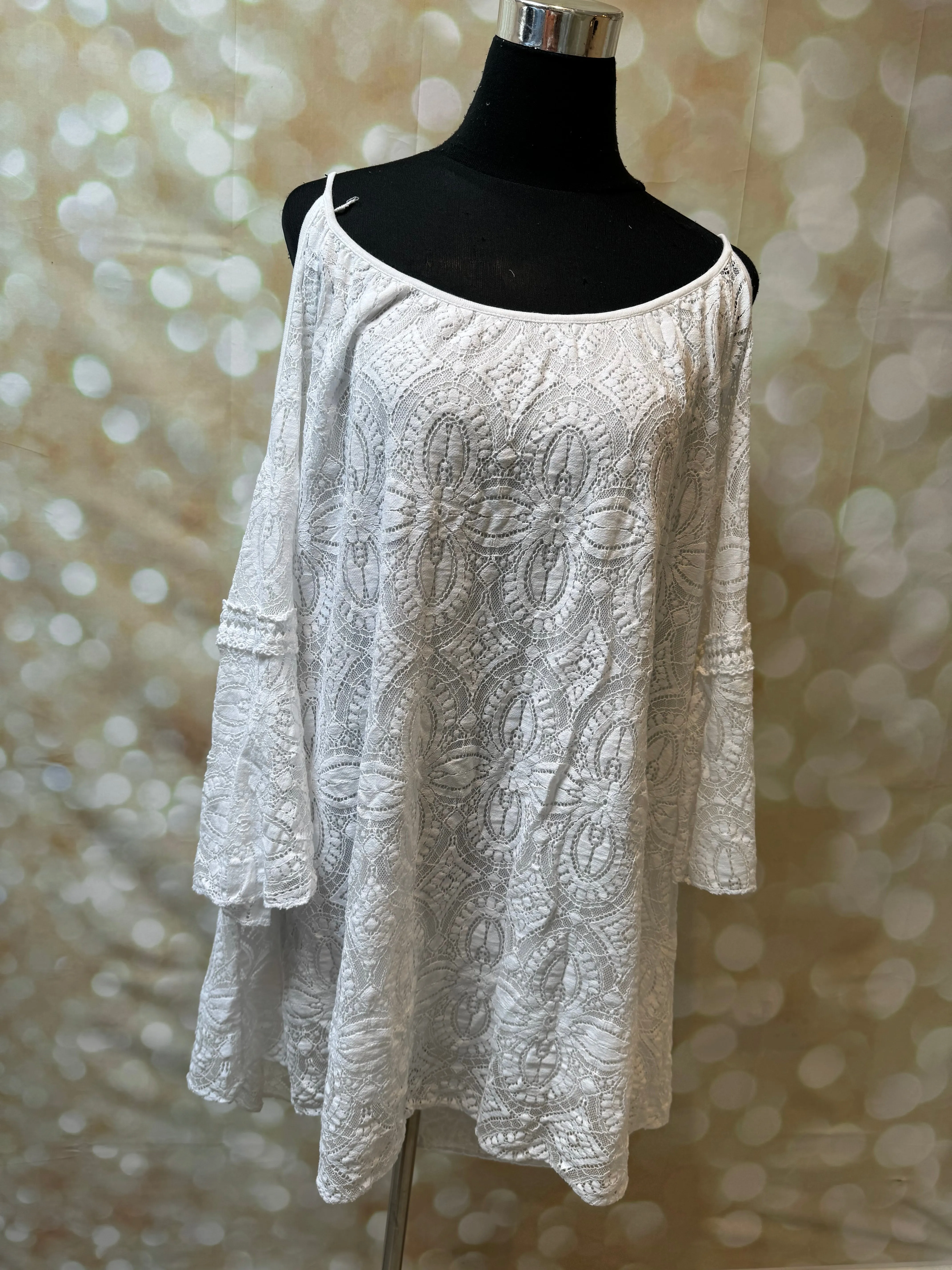 Lace Cold Shoulder Dress