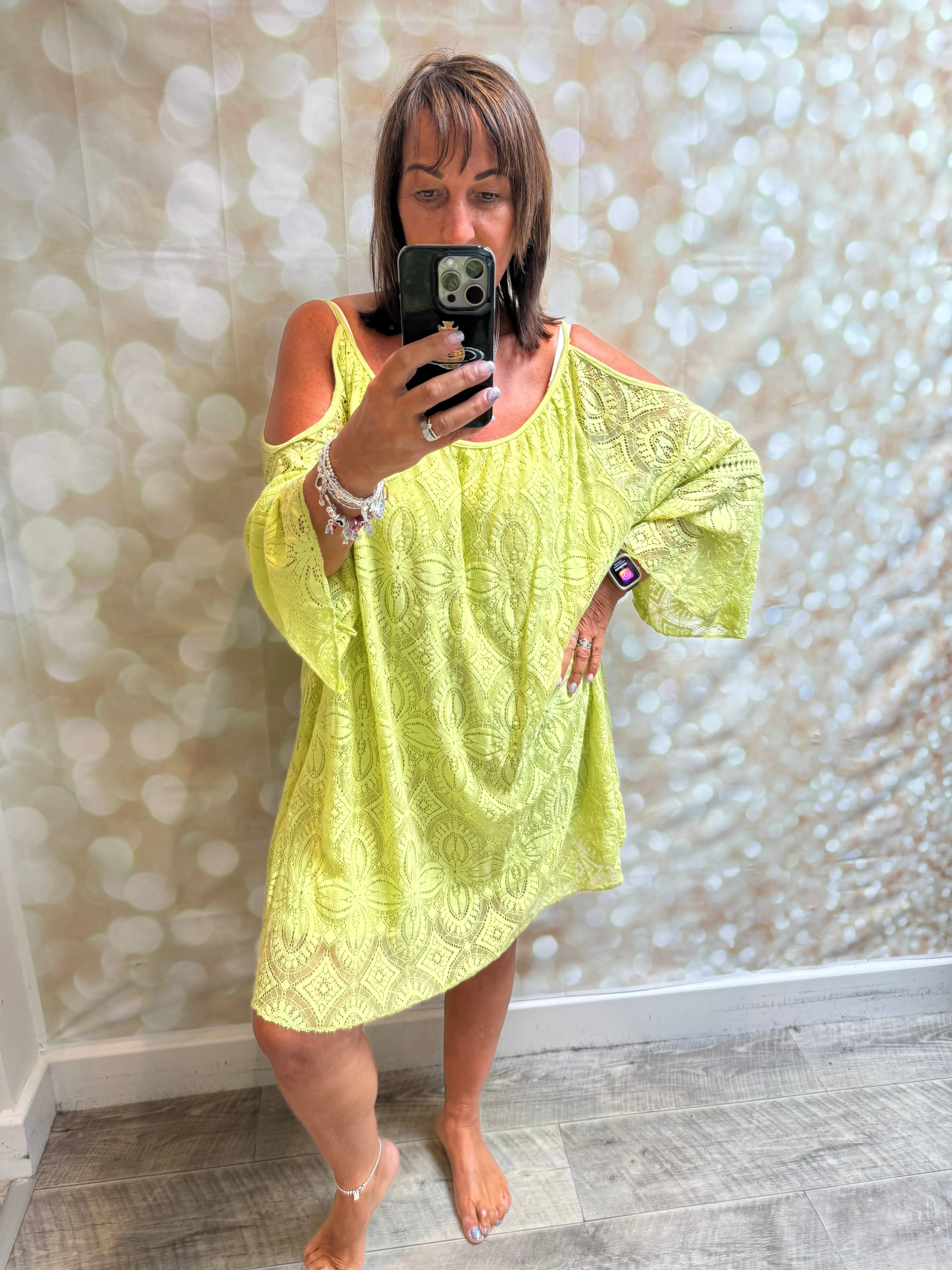 Lace Cold Shoulder Dress