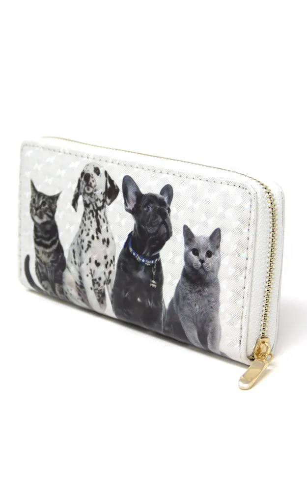 LOA200 Puppy & Kitten 3D Hologram Clutch Wallet