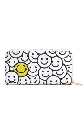 LOA382 Crowd Smily Face Clutch Wallet