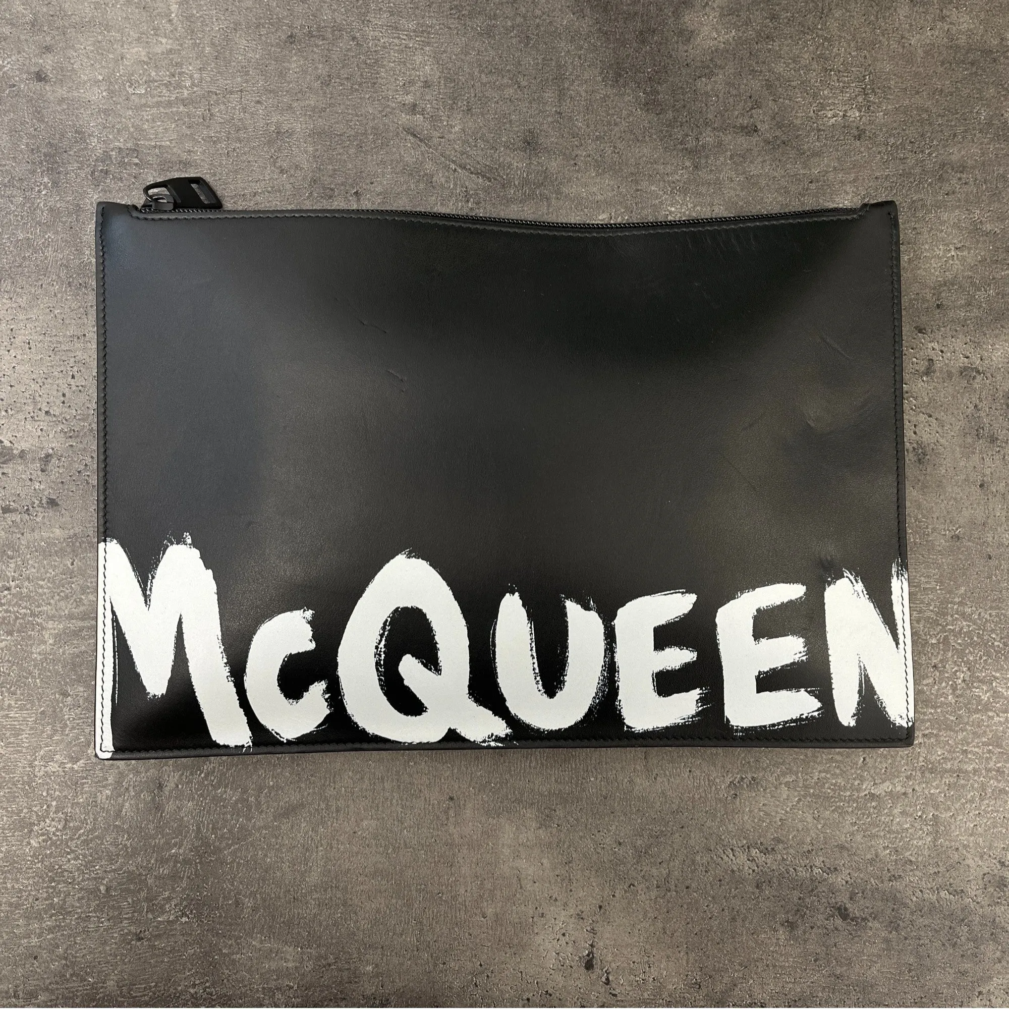 Men's Graffiti Logo Clutch Black