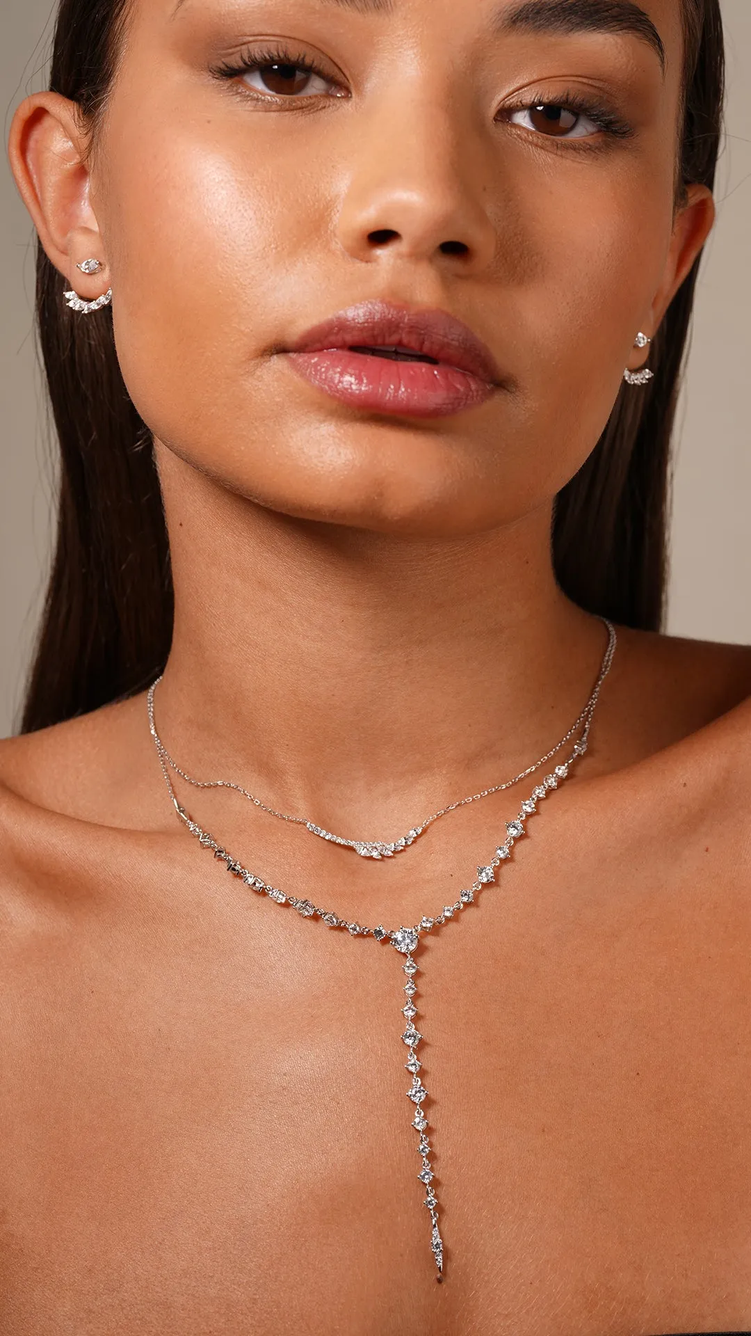 Phoenix Necklace White Gold Plated