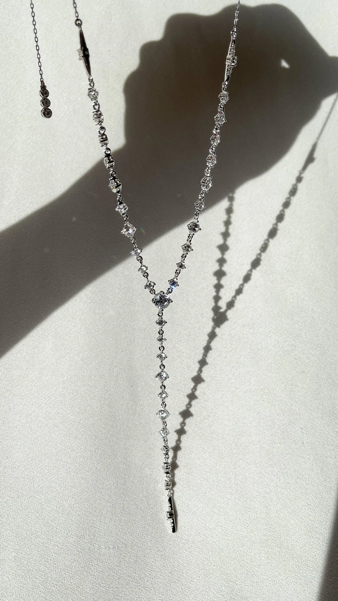 Phoenix Necklace White Gold Plated