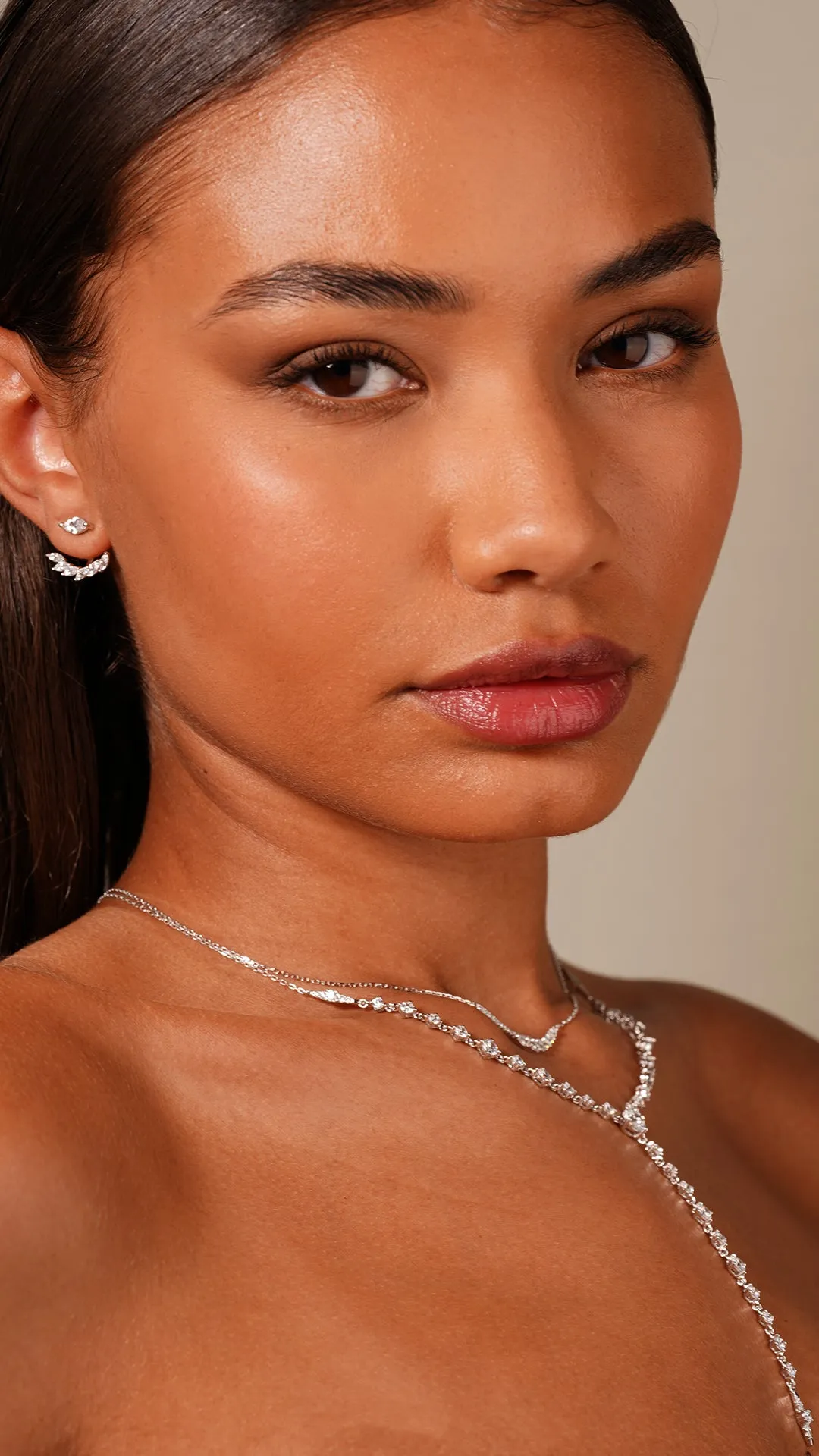 Phoenix Necklace White Gold Plated