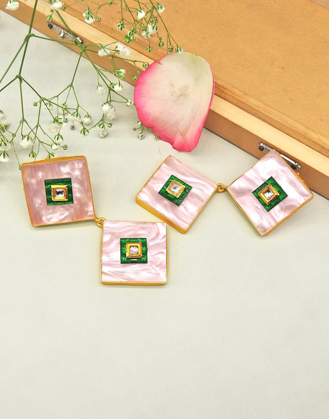 Pink Diamond Earrings
