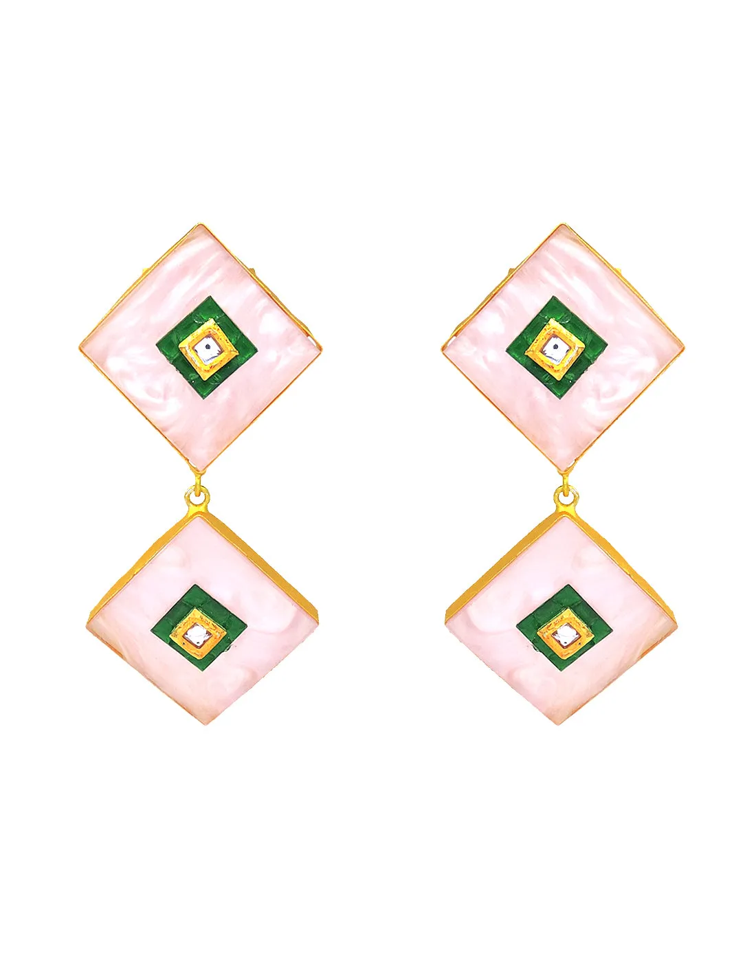 Pink Diamond Earrings