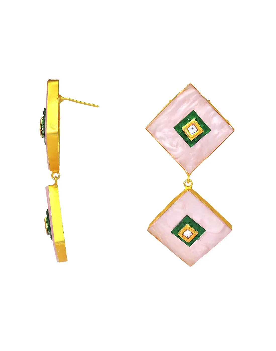 Pink Diamond Earrings
