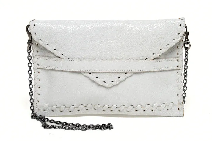 Polka Leather Clutch