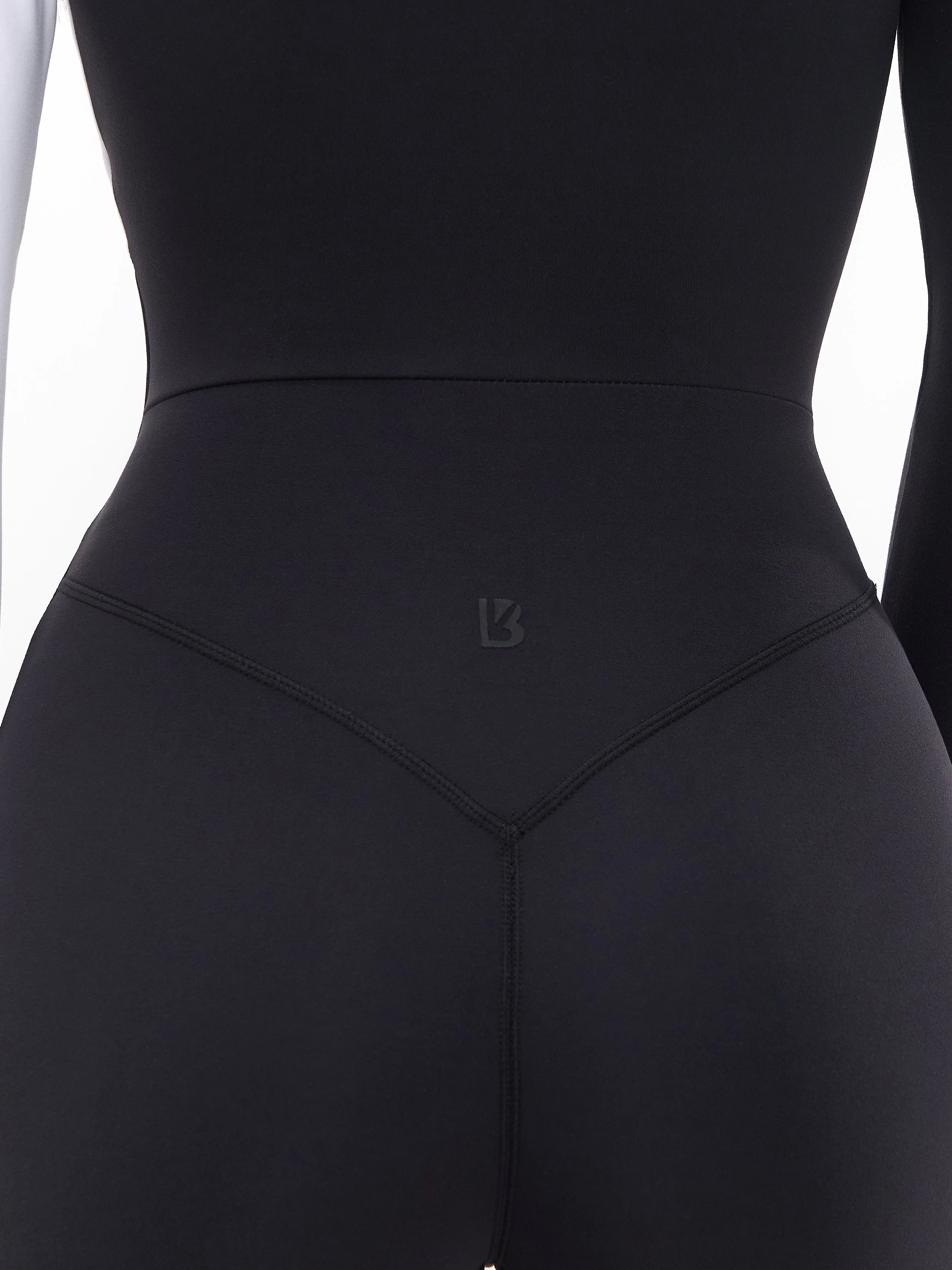 Poshknit Wrap Bodysuit - Black / White