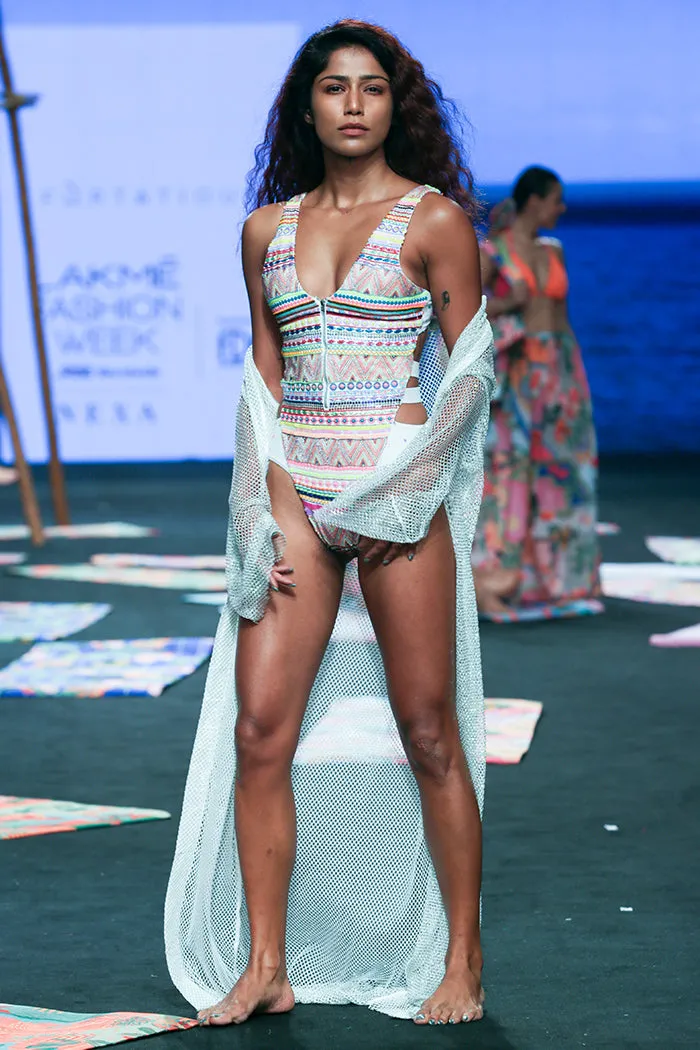 Santoshi embellished swimsuit