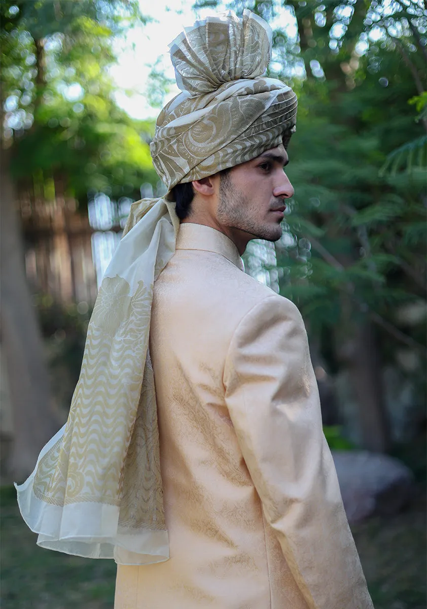 Traditional Organza Light Gold Turban