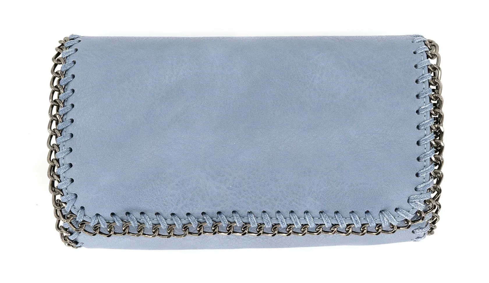 Vegan Leather Clutch With Detachable Chain