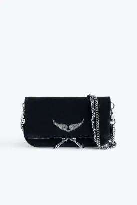 Zadig and Voltaire Rock Nano Suede Party Clutch